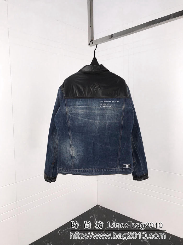 MONCLER蒙口 全球限量 藤原浩系列 牛仔拼接羽絨服夾克外套 情侶款 ydi1694